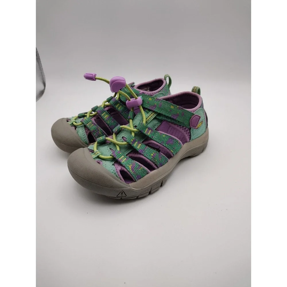 Keen Newport H2 Kids Green Purple Water Sandals Hiking Shoes Size 12 1025063